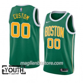 Maglia NBA Boston Celtics Personalizzate 2018-19 Nike Verde Swingman - Bambino
